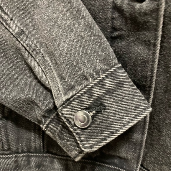 Dip Black and Gray Jean Jacket with Vibrant Back Design - Picture 4 of 6